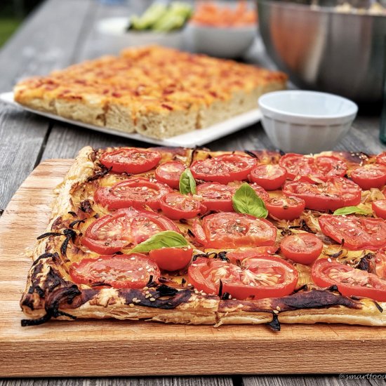 Tomato and mustard summer tart