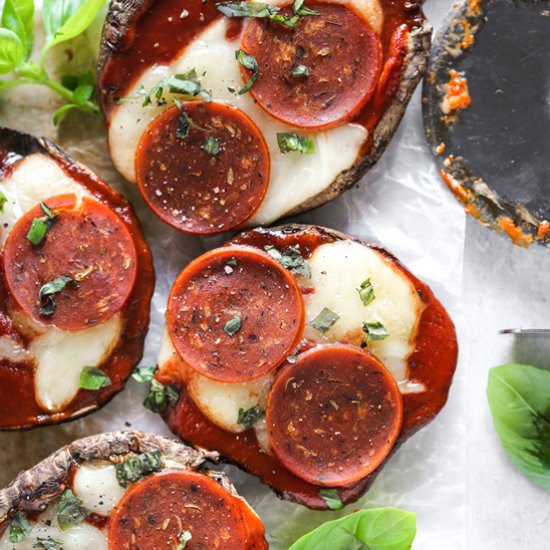 Portobello Mushroom Pizzas