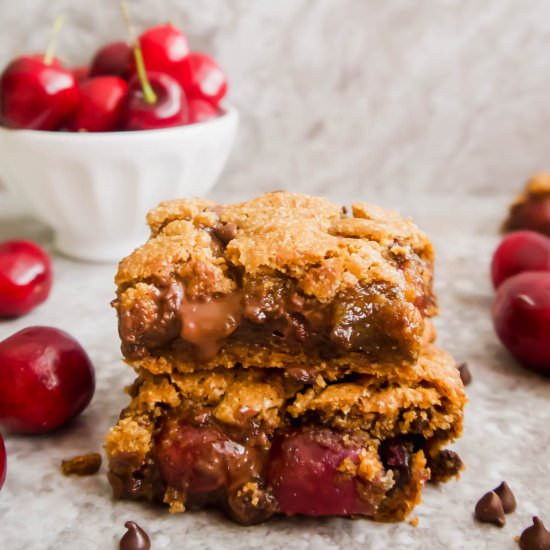 Paleo GF Chocolate Chip Cherry Bars