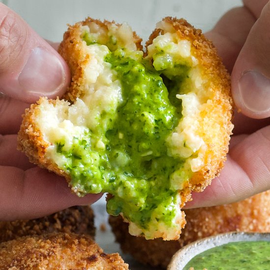 Vegan Arancini with Pesto