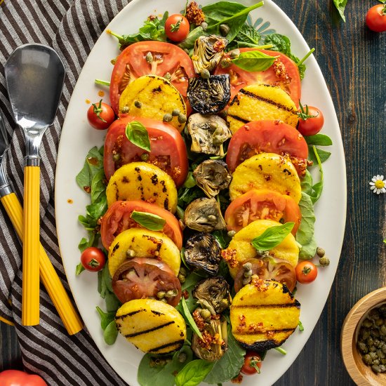 Tomato and Polenta Summer Salad