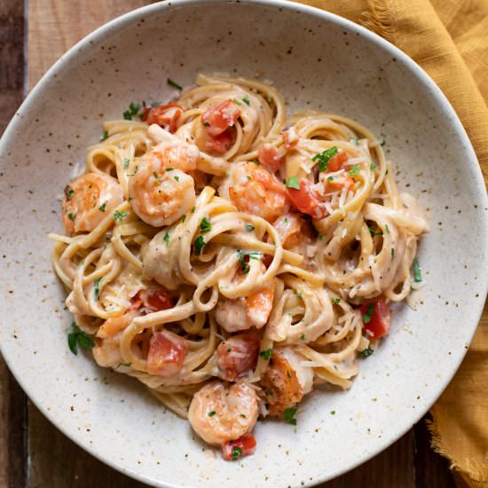 Creamy Cajun Shrimp Pasta