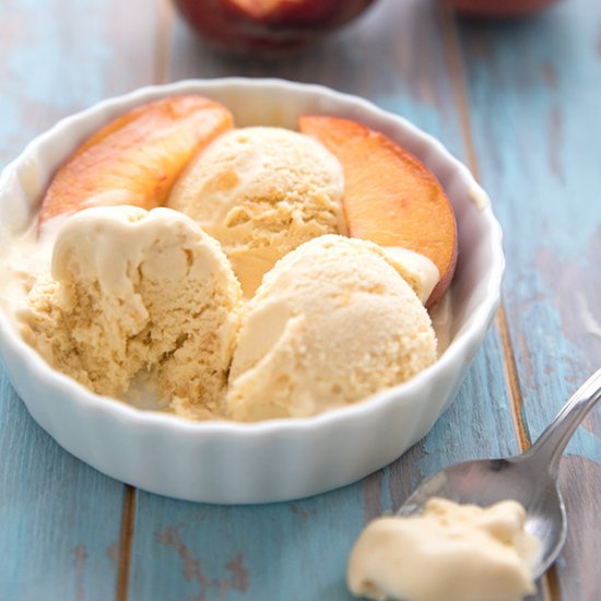 Keto Peach Ice Cream