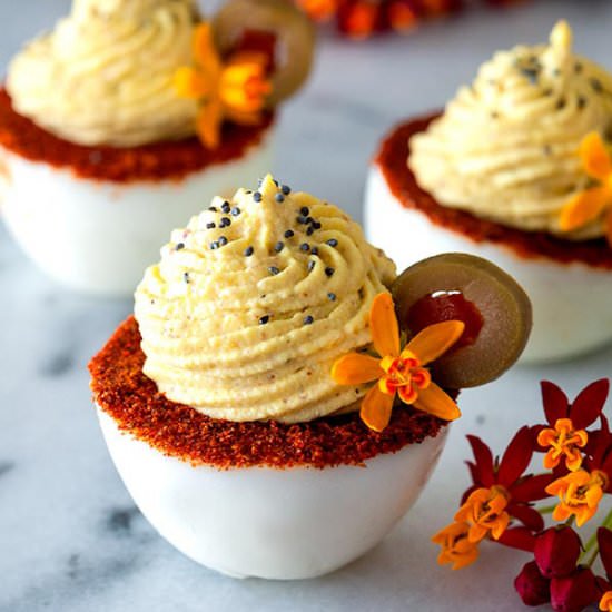 Spicy, Smoky Deviled Eggs