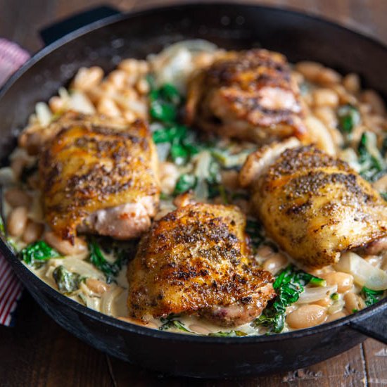 Creamy Lemon Garlic Chicken Thighs