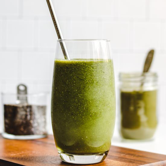 vegan matcha banana smoothie