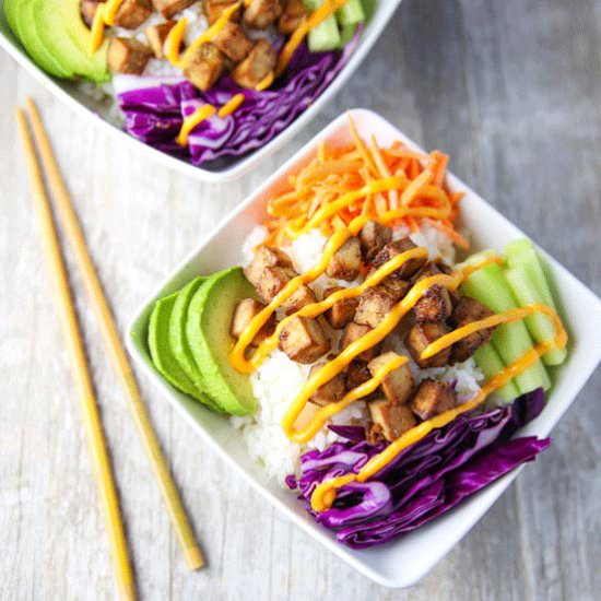 Baked Tofu Sushi Bowls