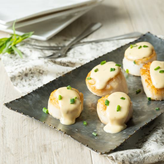 Scallops with Tarragon Cream Sauce