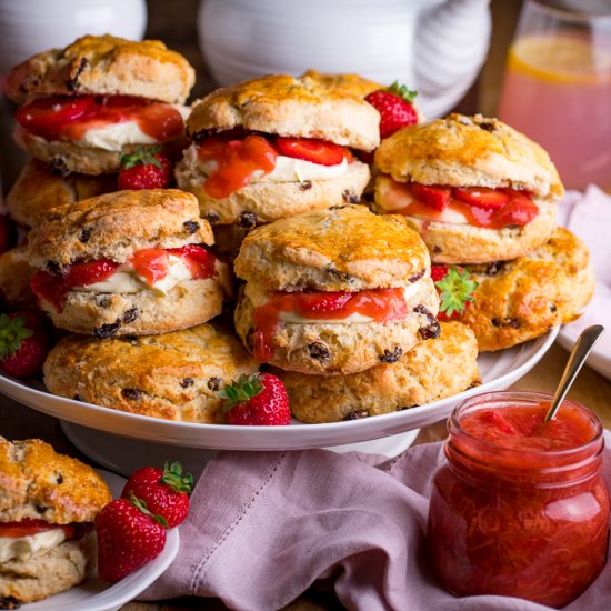 Sourdough Scones + Fruit compote