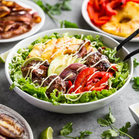 Aloha Teriyaki Burger Bowls