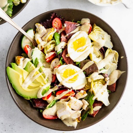 Whole30 Cobb Salad w/ Lemon Tahini