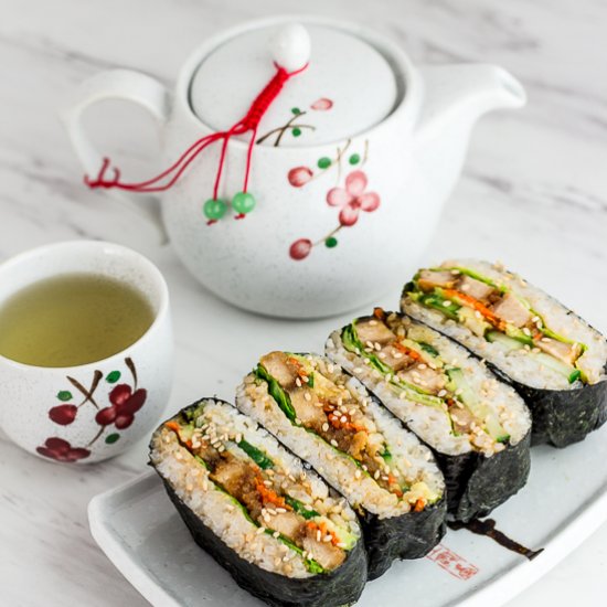 Vegan Sushi Rice Ball Sandwich