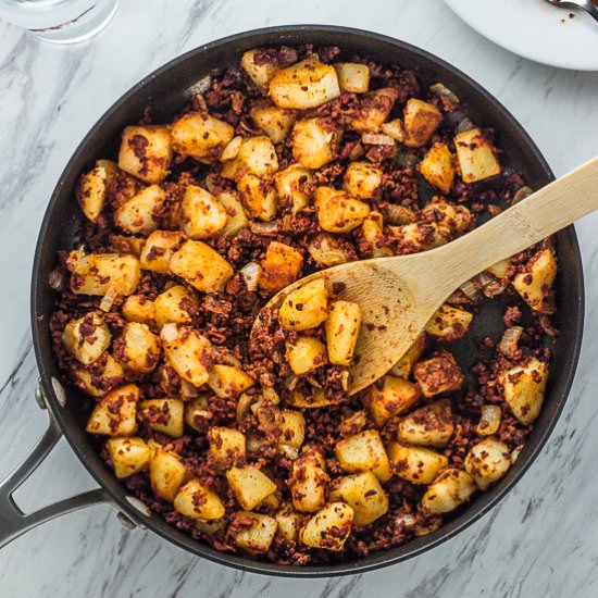 Vegan Soy Chorizo Potato Hash