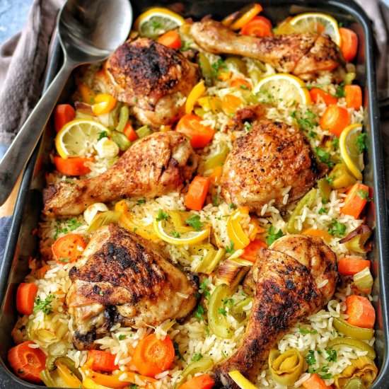 Chicken with Rice and veggies