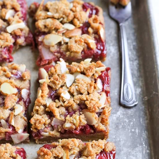 Paleo Cherry Pie Crumb Bars