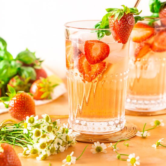 Strawberry-Basil Tom Collins