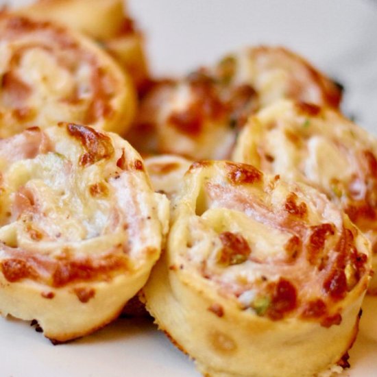 Italian Pistachio Pizza Pinwheels