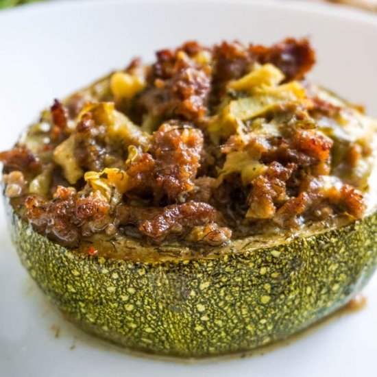 French Stuffed Round Zucchini