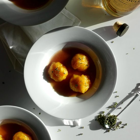 Whisky Marmalade and Thyme Dumpling