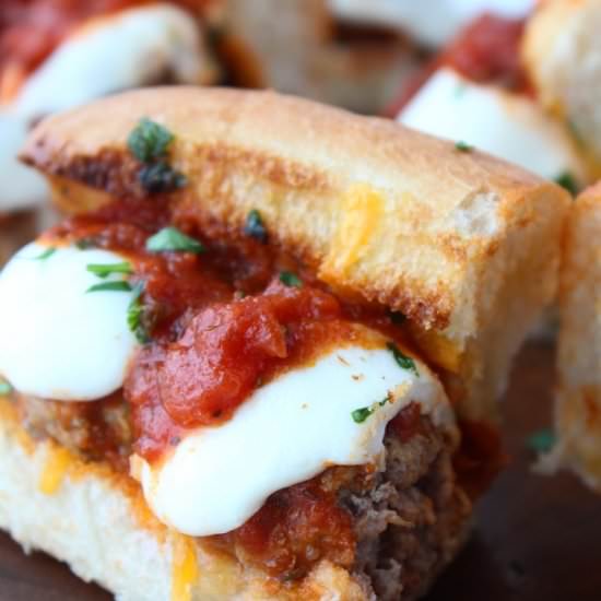 Cheese Bread Meatball Sliders