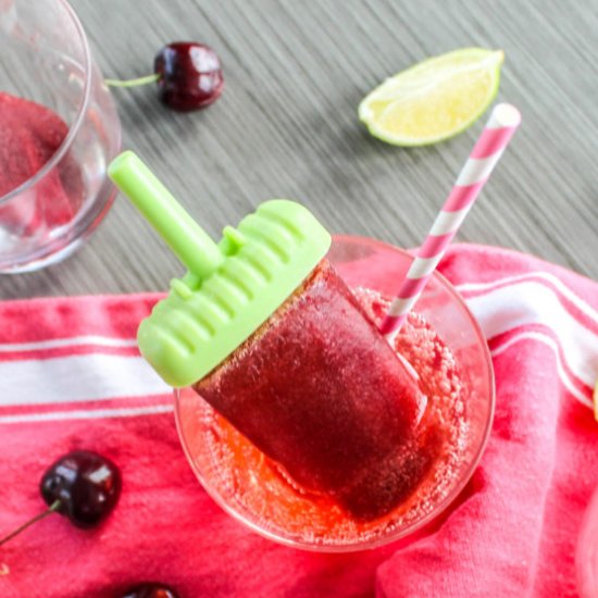 cherry and lime popsicles