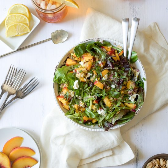 Summer Peach Salad with Couscous