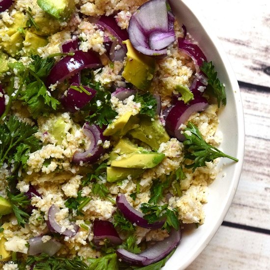 Cauliflower Rice w/ Artichoke Sauce