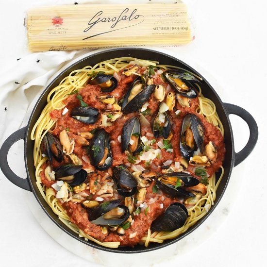 Mussels Pasta Recipe with Red Sauce