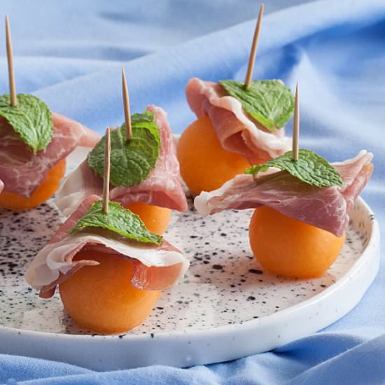 Prosciutto and Melon Bites