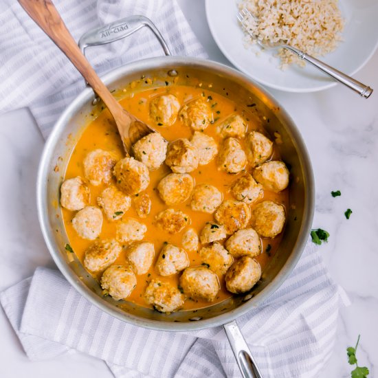 One Pan Thai Meatballs