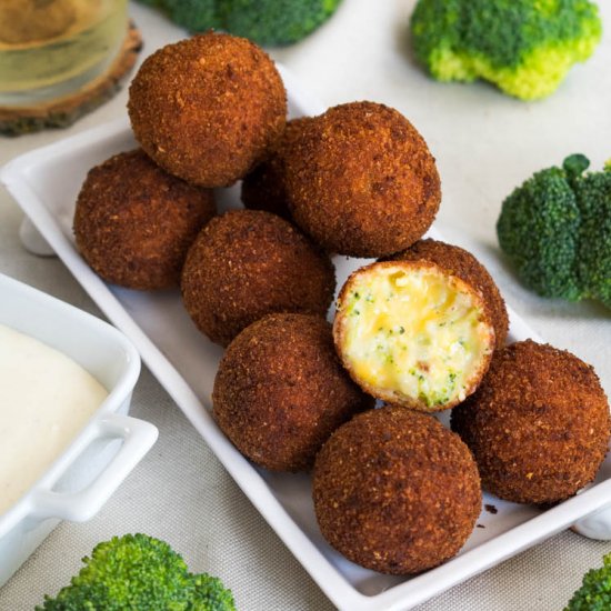 Cheddar and broccoli croquettes