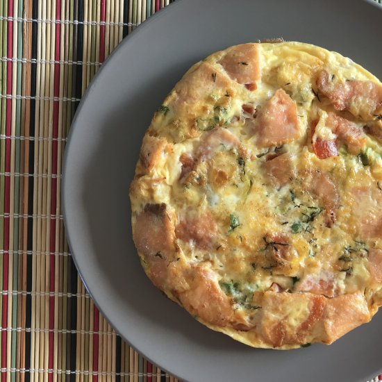 Smoked Salmon & Veg Frittata