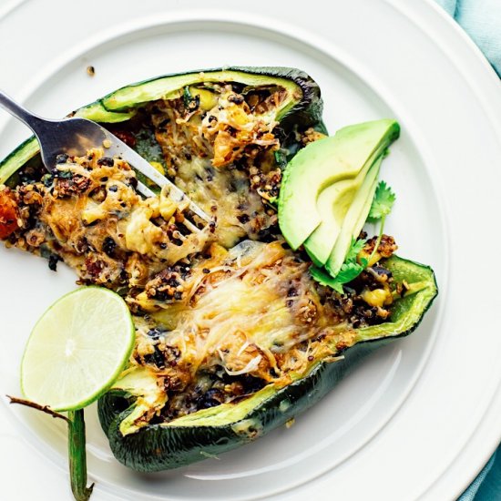 Southwest Stuffed Poblano Peppers