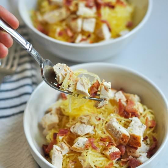 Chicken Bacon Spaghetti Squash