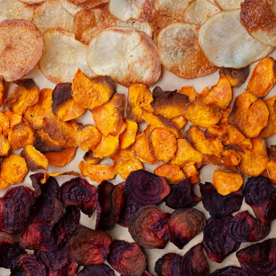 Oven Baked Root Vegetable Crisps