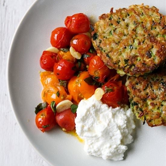 Zucchini Barley Cakes