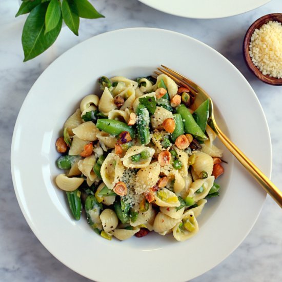 Pasta with Buttermilk, Mint and Pea