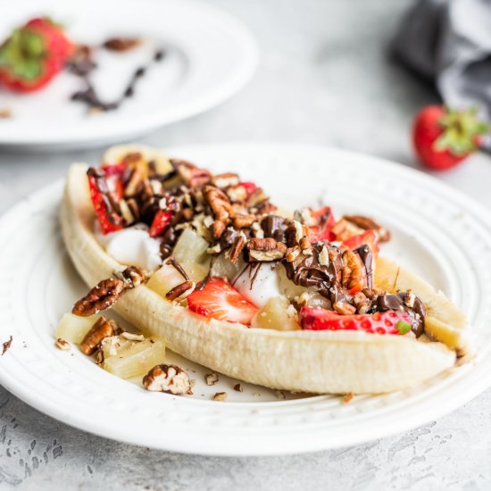 Healthy Vegan Banana Split