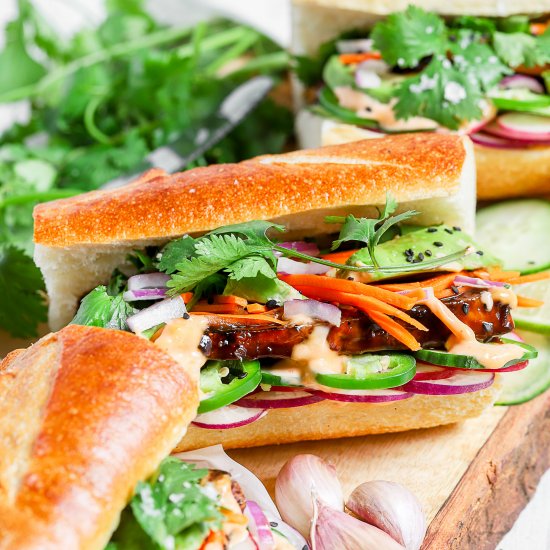 Air Fryer Tofu Banh Mi