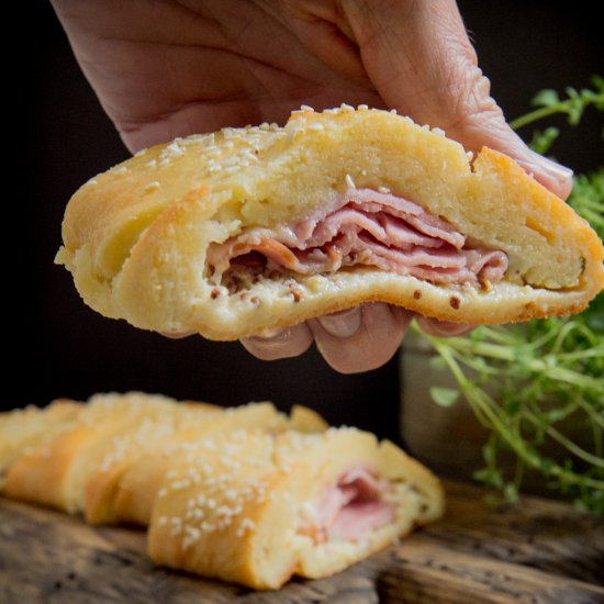 Low Carb Ham and Cheese Braid