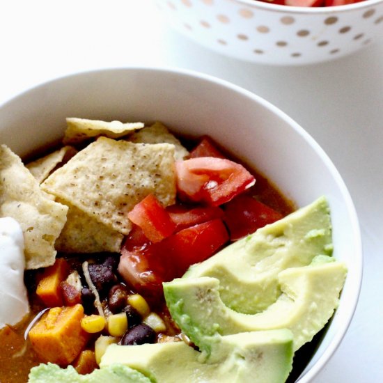 Chicken Sweet Potato Tortilla Soup