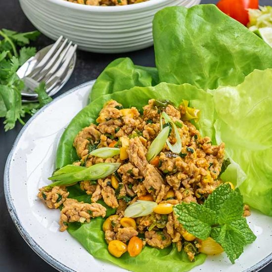 Southwest Chicken Lettuce Wraps