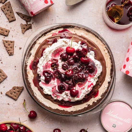 Cherry Fudge Ice Cream Pie