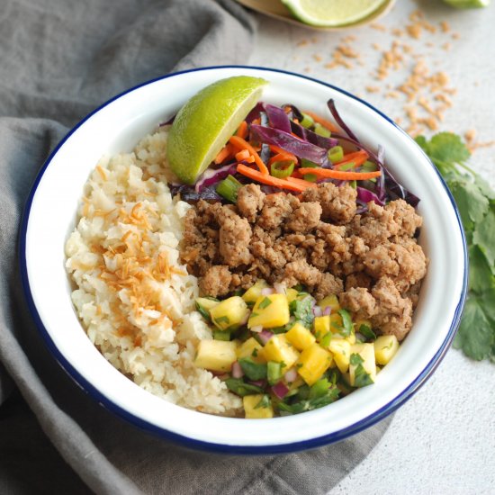 Tropical Jerk Turkey Burrito Bowls