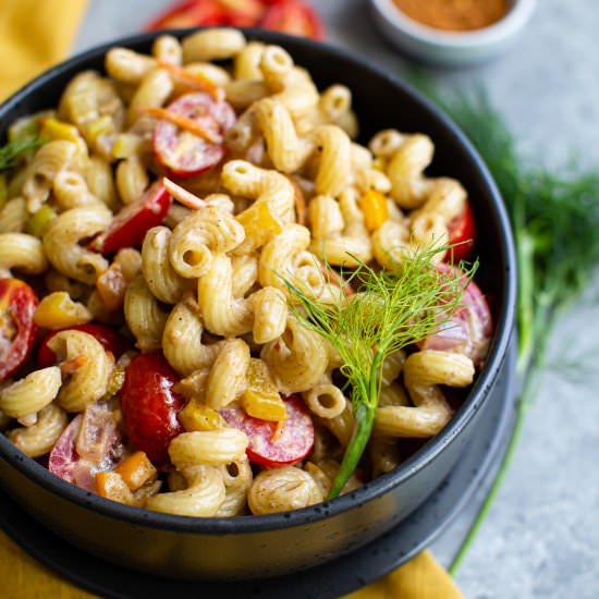 Creamy Vegan Jerk Pasta