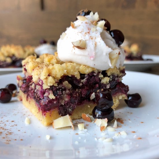 Huckleberry Crumb Bars