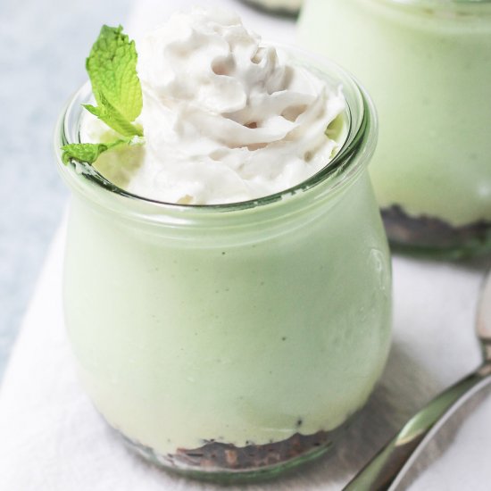 Healthy Grasshopper Pie Cups