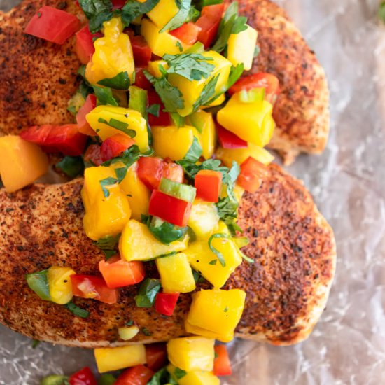 Chicken With Mango Salsa