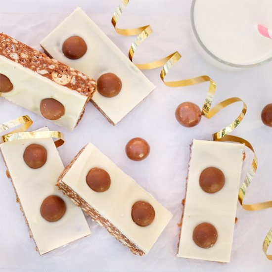 No Bake Malteser Tiffin Bars