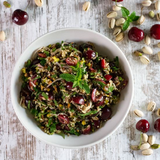 Cherry Pistachio Rice Quinoa Salad